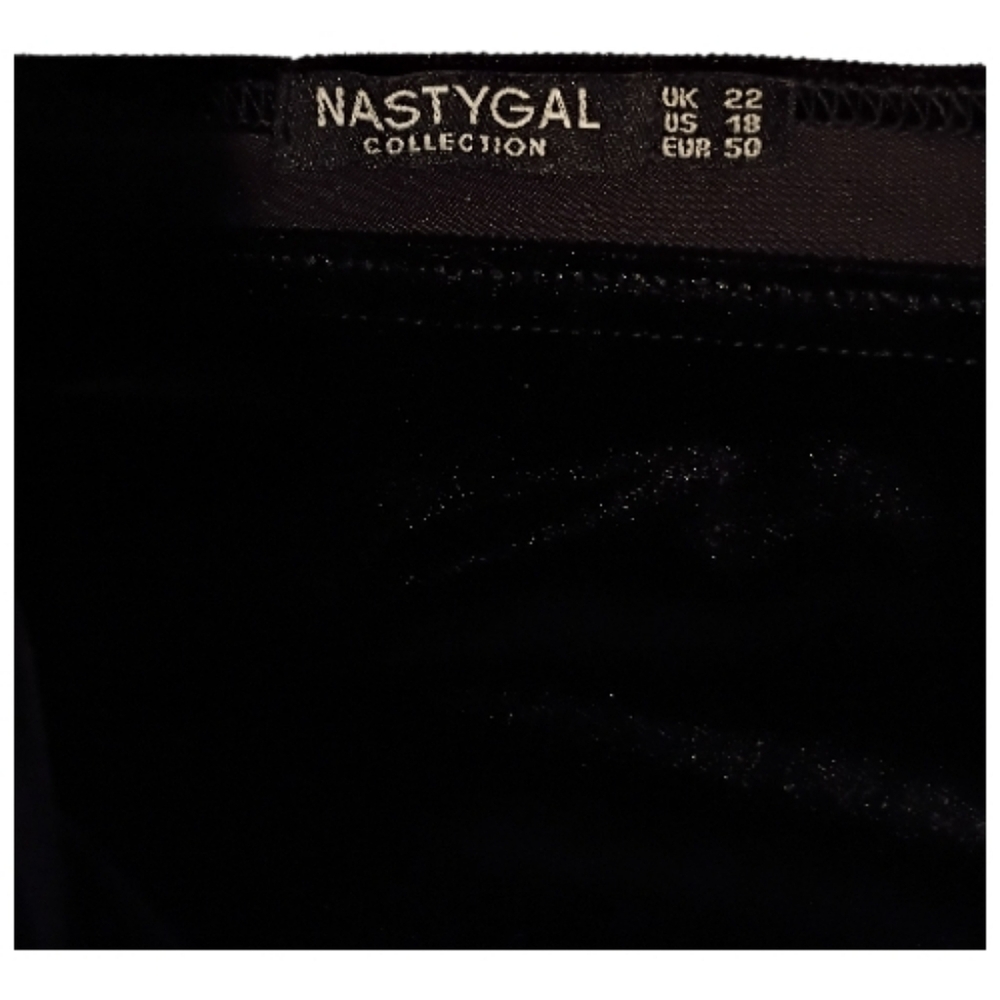 Nasty Gal Elegant One-Shoulder Cutout Black Maxi Dress Size 18 - Picture 7 of 9
